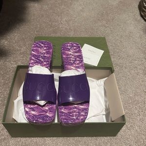 Authentic Gucci heeled slide